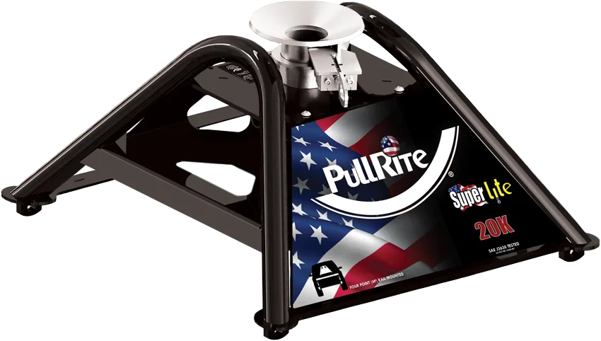 2400 – PULLRITE Fifth Wheel Trailer Hitch, Includes Head and Head Support and King Pin Adapter Inverted Ball and Funn...